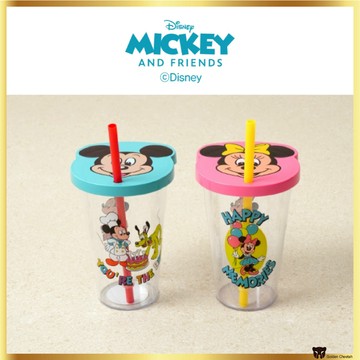 迪士尼米老鼠和米妮吸管杯 400ml