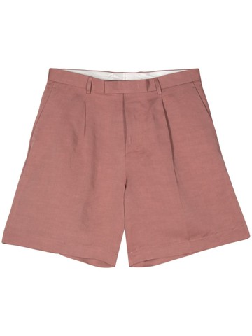 Lardini - slub-texture bermuda shorts - men - TENCEL™/Cotton/Linen/Flax/Polyester - 54 - Pink