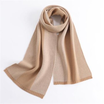 【米蘭精品】圍巾羊毛披肩-拼色雙面針織溫暖時尚男女配件3色74dl33