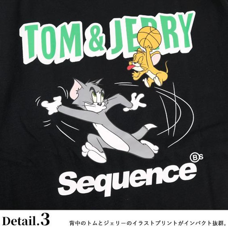 トムとジェリー Tシャツ TOM and JERRY Sequence 2021SS イラスト 刺繍