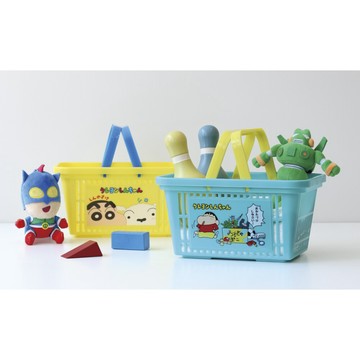 【蠟筆小新】🇯🇵日本商品 小新手提收納籃 提籃 戶外露營 玩具箱 日落小物  交換禮物 聖誕禮物