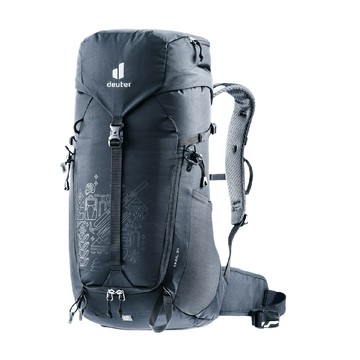 deuter 德國 24ltrail 限定版輕量拔熱透氣背包黑3441523/戶外休閒包/健行登