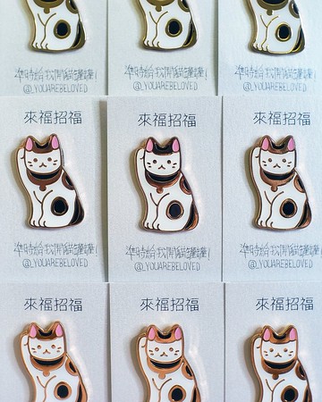 來福招福 喵喵襟章