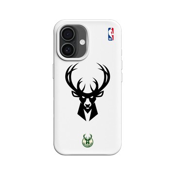iPhone 16 SolidX 白 - NBA - B&W-密爾瓦基公鹿 Milwaukee Bucks B&W