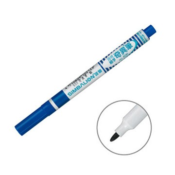 雄獅600 細字速乾筆(藍)24支