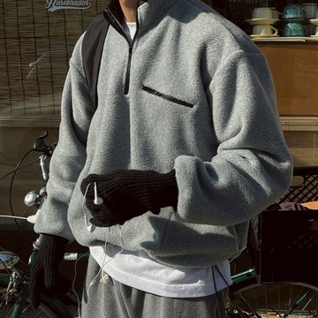 【Metanoia】🇰🇷韓製 抓絨半拉鍊長袖