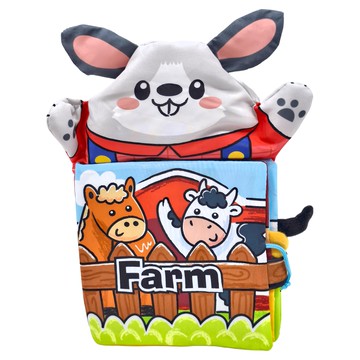 Oceanbaby 動物手偶布書 趣味超萌圖案響紙設計 耐撕不破 水洗快乾