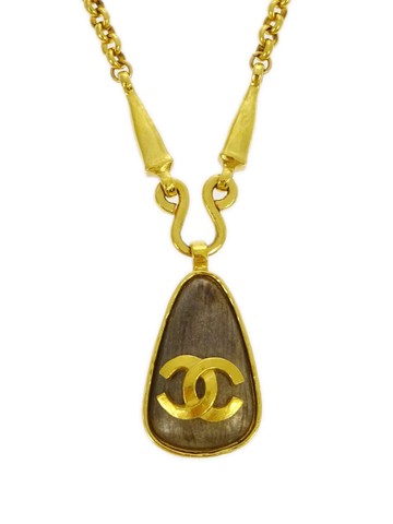 CHANEL Pre-Owned - 1997 CC pendant necklace - women - Gold Plated - One Size