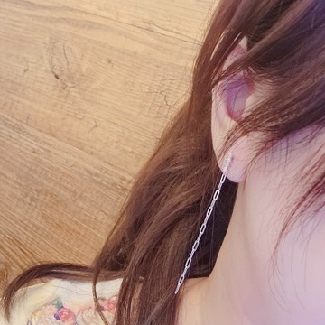 雙12活動 [現貨商品]【焦糖小姐 Ms caramelo】925純銀 鋯石流蘇耳環