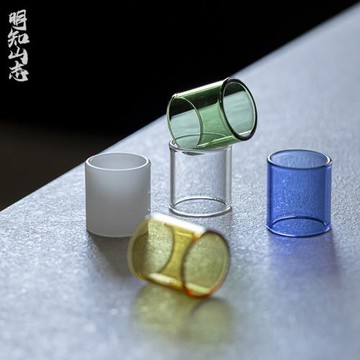 明知山志玻璃扳指蓋置紫砂壺蓋托蓋碗茶蓋放置墊功夫茶具茶道配件