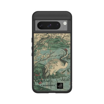 Pixel 8 Pro SolidSuit 黑 - Van Gogh Museum - 鶴與櫻花選自草木花鳥圖會系列