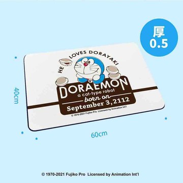 【收納皇后】 多啦A夢 軟式珪藻土地墊60*40*0.5cm 踏墊|吸水墊|珪藻土