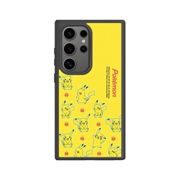 Galaxy S24 Ultra SolidSuit 黑 - 寶可夢 Pokemon - 多彩系列-皮卡丘大集合