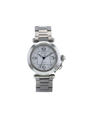 Cartier - 2000 pre-owned Pasha 35mm - unisex - Sapphire Crystal/stainless steel - One Size - White