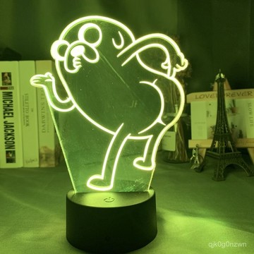 ✨Adventure Time✨探險活寶 探險活寶老皮卡通二次元桌麵擺件臥室小夜燈睡眠夜用帶遙控器開關 CNNB