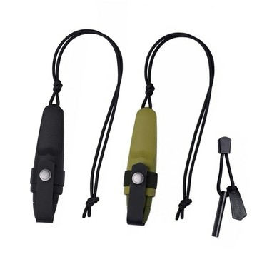 【露營趣】瑞典 MORAKNIV 12629 12633 Eldris Neck Knife Kit 不鏽鋼短直刀組 附掛繩打火石 求生刀 刀具 隨身刀 露營 野營 野外求生