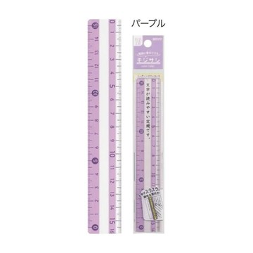 asdfkitty*KUTSUWA 閱讀尺 直尺 學習尺 定位尺 16公分 紫色-日本正版商品