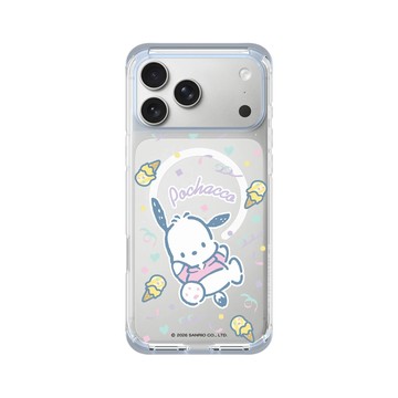 iPhone 17 Pro Max ClearX (MagSafe 兼容) 冰透藍 - 三麗鷗-帕恰狗 Pochacco - 歡樂時光