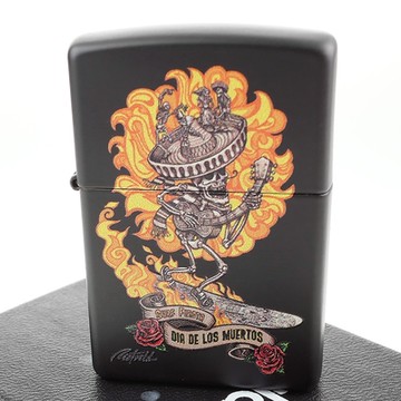 【ZIPPO】美系~Dia de los Muertos-亡靈節骷髏圖案設計打火機