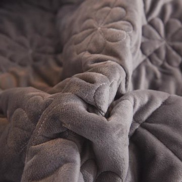 冬水晶絨床蓋床裙三件套加厚夾棉衍縫床單珊瑚絨法蘭絨牛奶絨防滑