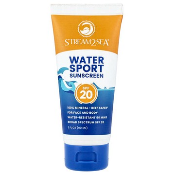 Stream2Sea, 運動抗曬霜，SPF 20，3 液量盎司（90 毫升）