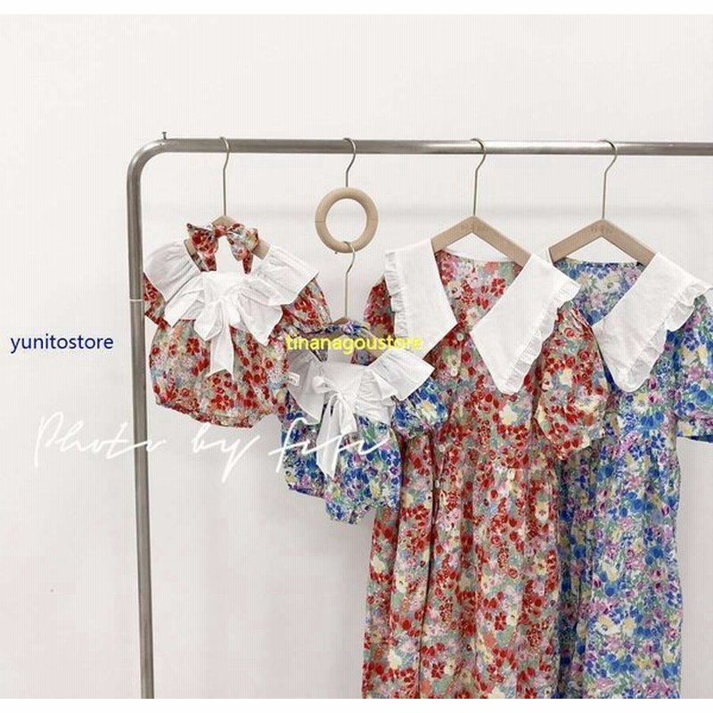 親子ペアお揃い ベビー カバオール ワンピース 赤ちゃん ママと娘 親子リンクコーデ 半袖 親子コーデ 花柄 女の子 レディース お出かけ 撮影 誕生日 母の日 可愛 通販 Lineポイント最大0 5 Get Lineショッピング