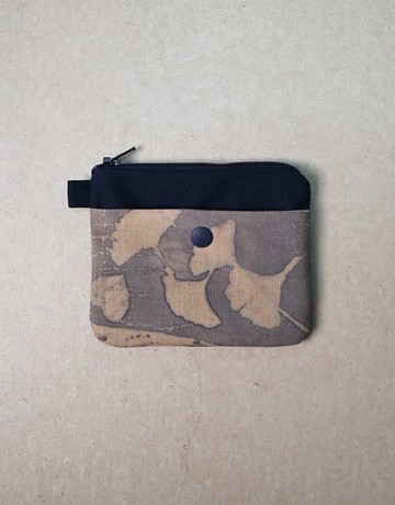 【記憶有限】EcoPrint 花葉移印零錢包-枯葉