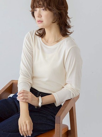 素面羅紋針織長袖上衣(0H000679000) - AMERICAN HOLIC