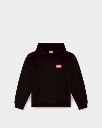 DIESEL 紅色Logo連帽上衣 - L