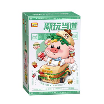 LoZ 潮玩當道 微型迷你積木  漢堡豬  1盒