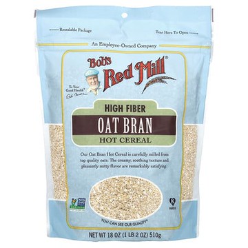 Bob's Red Mill, 高纖維燕麥麩皮熱燕麥，18 盎司（510 克）