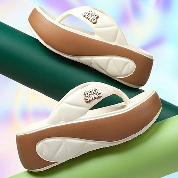 【高品質】💎 夏季新款EVA厚底5cm人字拖鞋女外穿增高軟底耐磨夾腳涼拖鞋ins潮