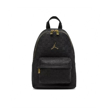 NIKE 後背小包 Jordan Monogram Backpack 黑 金 13吋筆電包 書包 滿版 陳傑憲同款改版 JD2543013AD-001