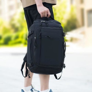 大容量擴展旅行雙肩包多功能電腦包輕便能裝雙肩包手提外出行李包