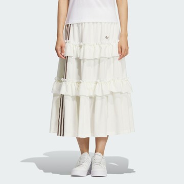 Adidas 愛迪達 Kq6506 KQ6506 女 運動裙 長裙 蛋糕裙 米白 黑