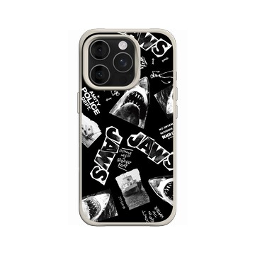 iPhone 16 Pro SolidX 貝殼灰 - Jaws - 大白鯊 - 黑白圖案
