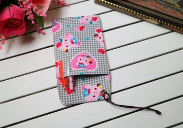 口袋式筆袋 防漏墨 收納袋 醫師袍筆袋 ~淺灰小格子