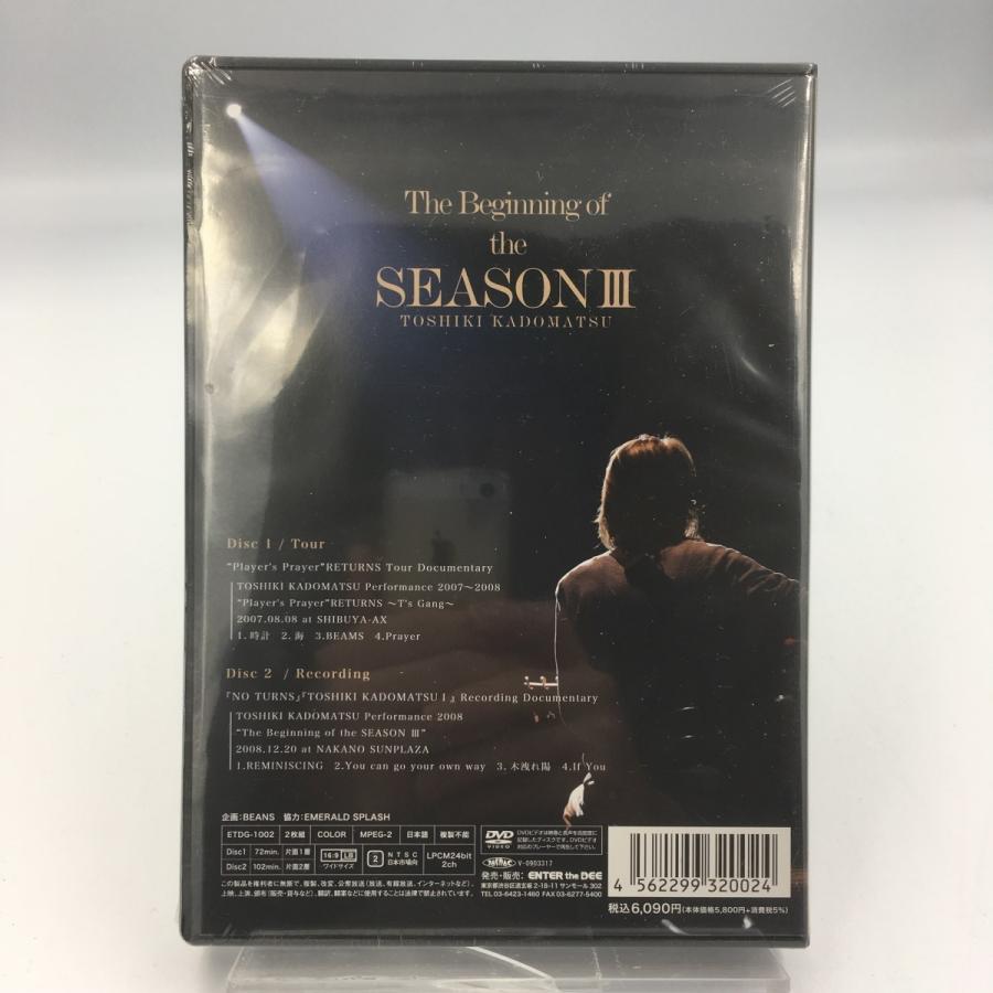 新品 角松敏生 DVD The Beginning Of The Season III Toshiki Kadomatsu PR