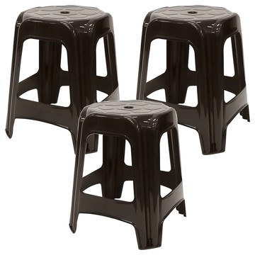 comet 塑膠椅  棕色  3個