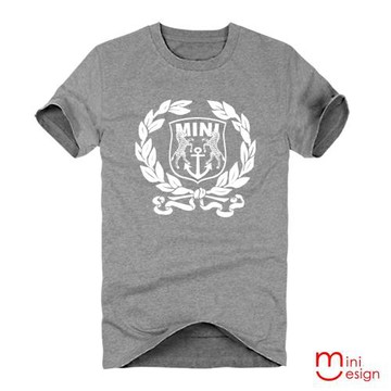 Minidesign-mini斑馬海錨標章潮流設計短T 五色