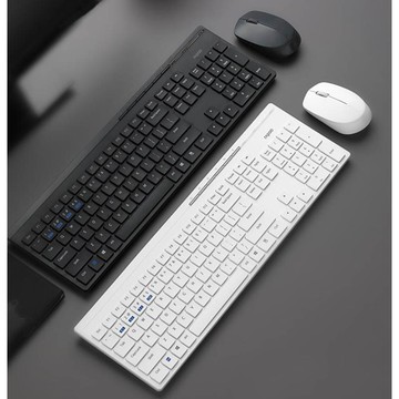 【雷柏Rapoo】8100GT 多模式無線鍵鼠組-白_廠商直送