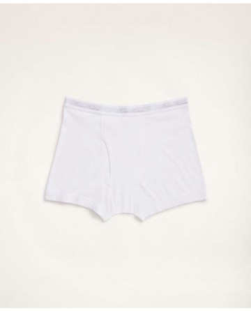 Brooks Brothers Men's Supima Cotton Boxer Briefs - 3 Pack | White | Size Large