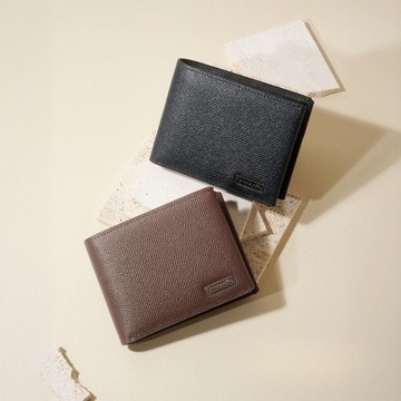 【禮物推薦/24H出貨】真皮短夾 男錢包 雙鈔 零錢袋-0103-10904