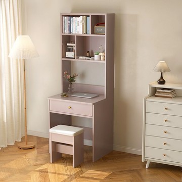 書桌書架一體寫字桌家用學習寫字臺臥室學生書櫃小戶型實用電腦桌129-SFY 公司貨