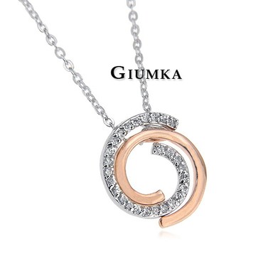 GIUMKA 甜美圈圈項鍊 精鍍正白K  名媛淑女款 兩款任選 MN00325