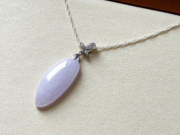 翡翠項鍊 紫羅蘭福瓜項鍊 紫羅蘭翡翠 緬甸玉 925純銀項鍊