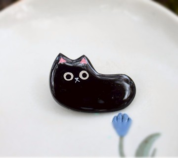 黑貓 髮夾 / 鴨嘴夾 / 髮飾 / 貓咪  手作