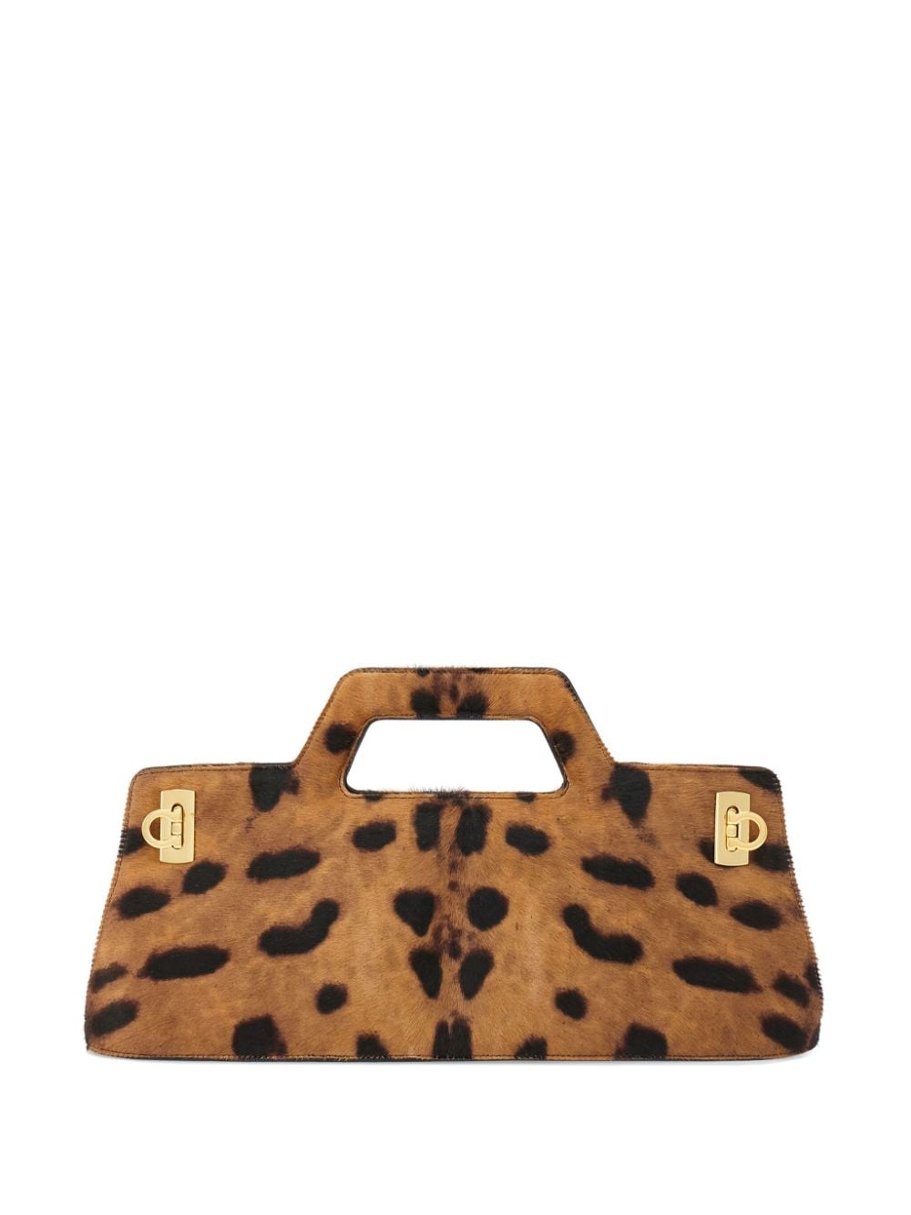 Ferragamo - Wanda East-West leopard-print tote bag - women - Calf Hair/Lambskin/Lambskin - One Size - Neutrals