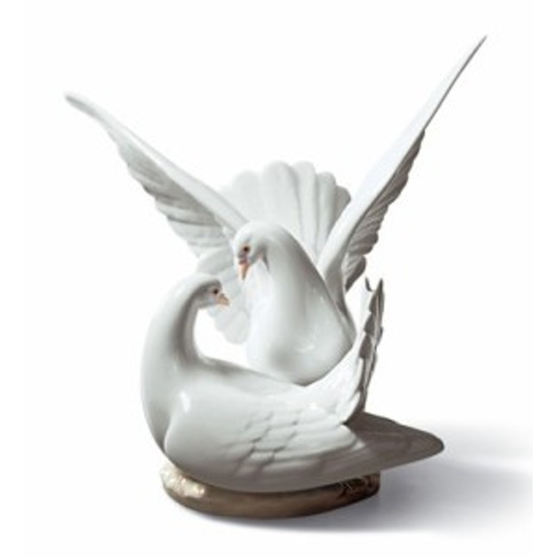 リヤドロ 愛の巣 鳥 01006291 LLADRO 白い鳩 結婚祝いにも  通販 LINEポイント最大1.0%GET | LINEショッピング