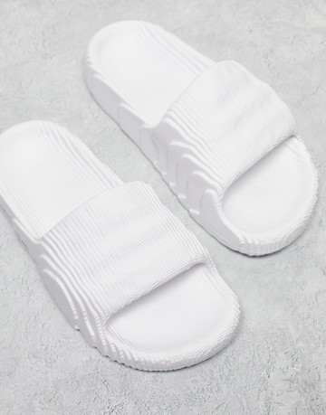 adidas Originals Adilette 22 sliders in white
